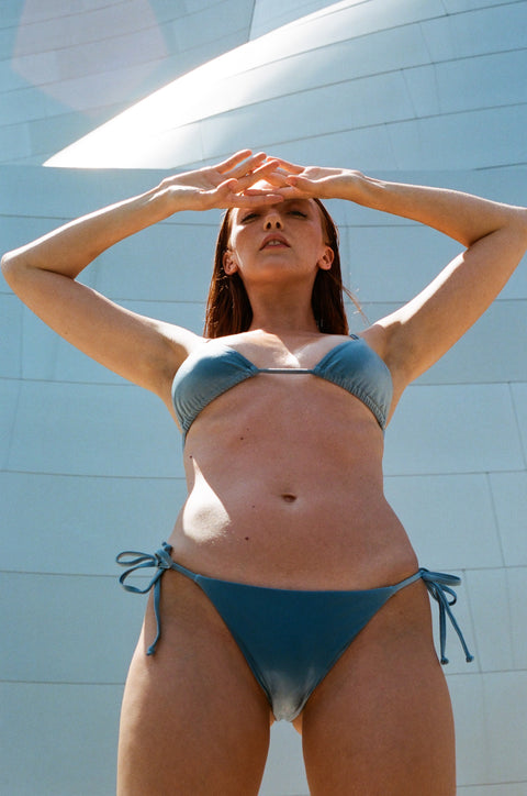 Basic Swim Slate Flex Bikini set on model